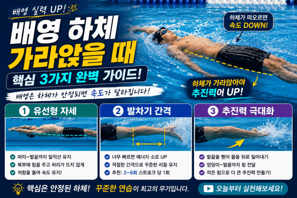 배영 하체 가라앉을 때