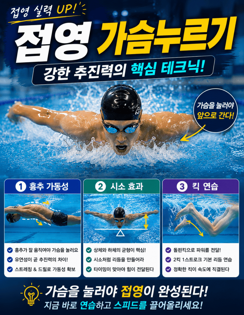 접영 가슴누르기